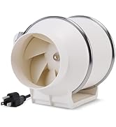 MEKOTRIN 4 Inch Inline Duct Fan, 50W Ventilation Exhaust Blower Fans with 280 CFM High Efficiency...
