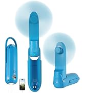 BGPRECISE Mini Portable Fan, 3 IN 1 USB Rechargeable Handheld Fan [20H Max Cooling Time] with Fla...