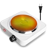 TeqHome Hot Plate, 1500W Portable Electric Stove for Cooking with 5 Levels Adjustable Temperature...