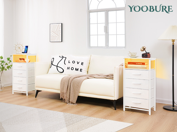 night stand with charger station