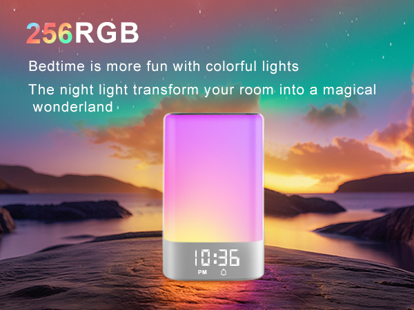 256rgb night light with sound machine