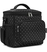 FlowFly Insulated Reusable Lunch Bag Adult Large Lunch Box for Women and Men with Adjustable Shou...