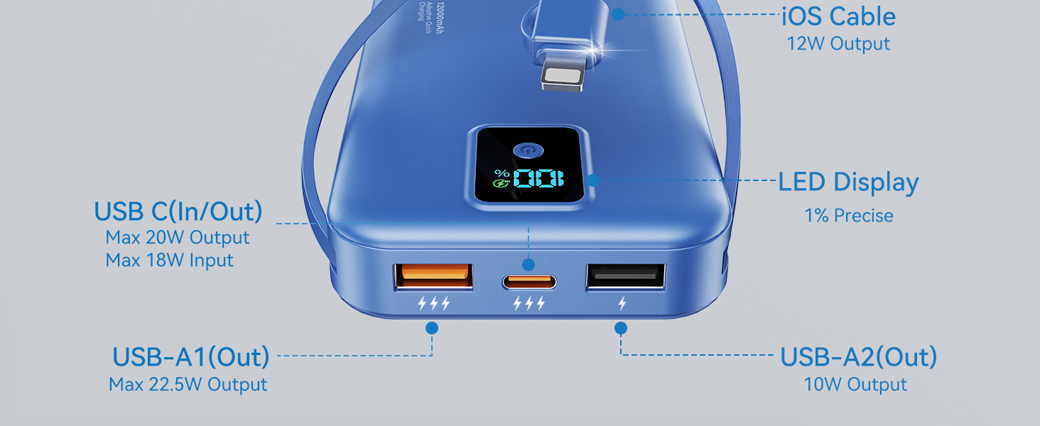 portable iphone charger fast charging