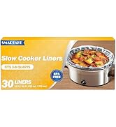 SMARTAKE Slow Cooker Liners, Crockpot Liner 13"x 21" Crockpot Liners Disposable Crock Pot Bags, F...