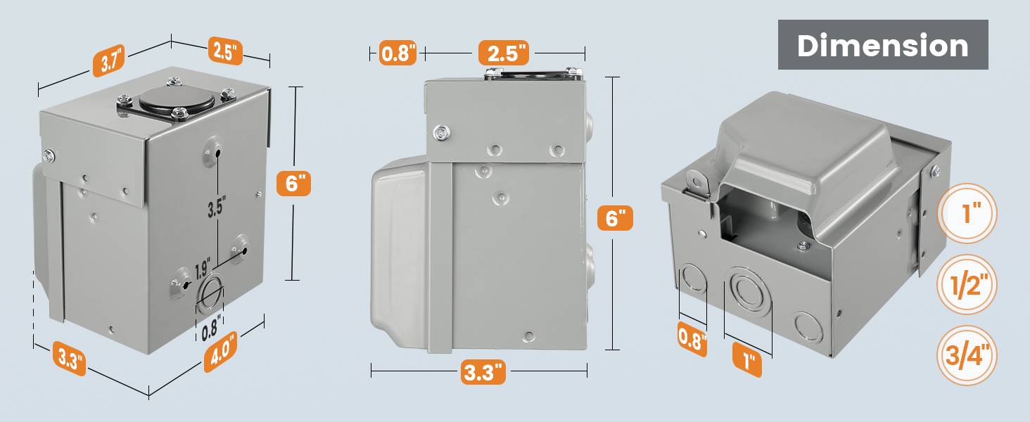 30 amp RV Outlet Box with Breaker