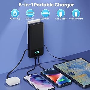 5 in 1 portable charger