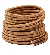 Handshop 2 Pairs Round Boots Shoelaces Heavy Duty Outdoor Shoe Laces 30-63” Shoestrings For Hikin...
