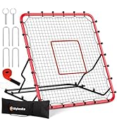48" x 52" Baseball &amp; Softball Rebounder Net with 3 Adjustable Angles - Pitch Back Rebound - Bounc...