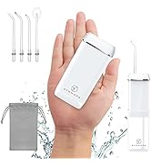 Water Flosser [Mini Cordless Portable] Oral Irrigator Water Teeth Cleaner Pick, Telescopic Water ...