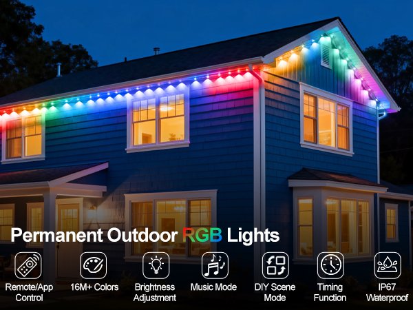 Permanent Outdoor RGB Lights