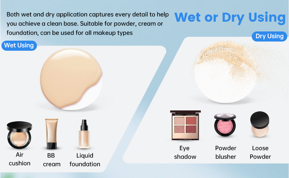  Both wet and dry application captures every detail to help you achieve a clean base. 