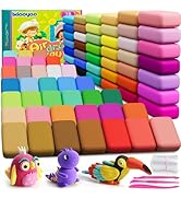 Ixiaoyoo Air Dry Clay - 78 Colors Magic Clay, Modeling Clay Starter Kit, Safe &amp; Non-Toxic, Colorf...