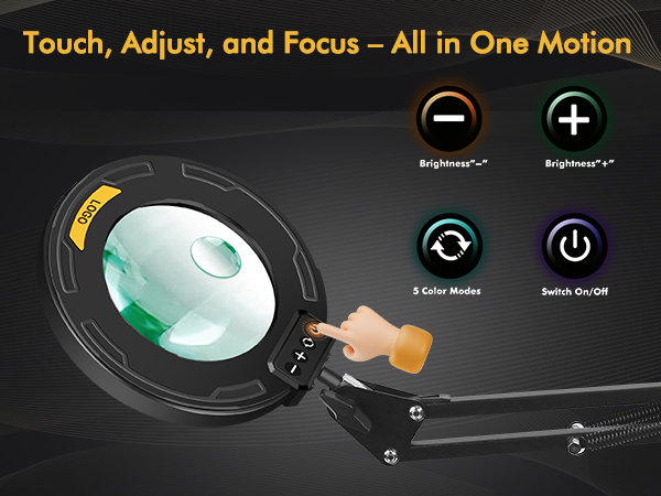 craft lights with magnifier