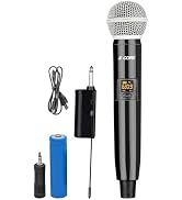5 CORE Wireless Microphones Black Dynamic Microphone 1 Piece Handheld Portable Cordless Microfone...