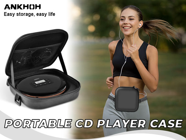 Portable cd player storage case