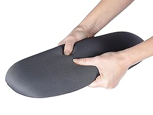 man squishing lumbar support