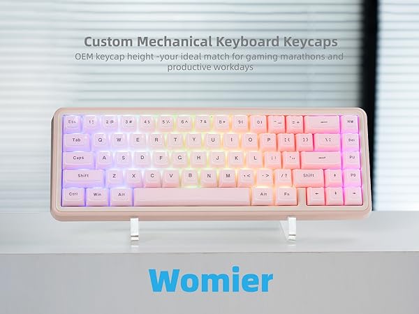Womier Jelly Keycaps, Mechanical Keyboard for keycaps Set, OEM Profile Key Cap
