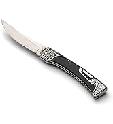 Kings County Tools Folding Trigger Lock Stainless Steel Knife with Delicate Scroll Bolsters | 3-3...