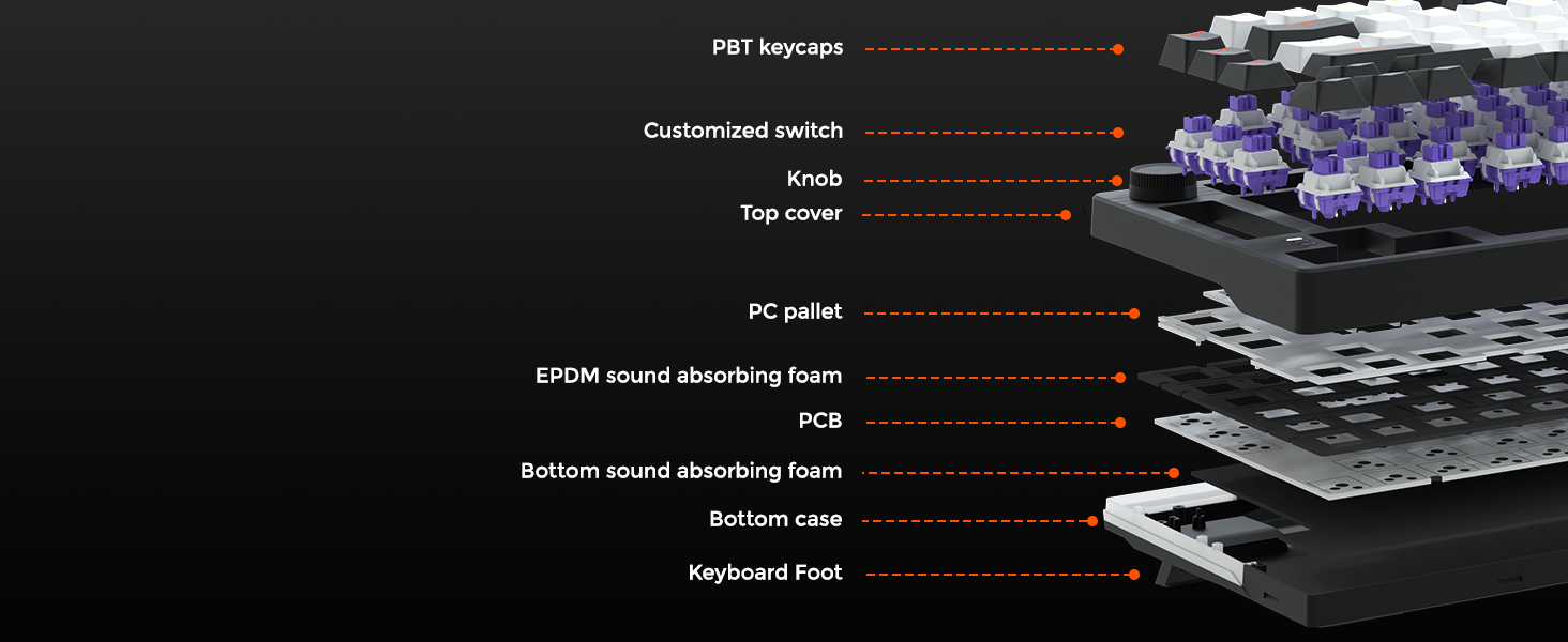 75% wired gaming mechanical keyboard
