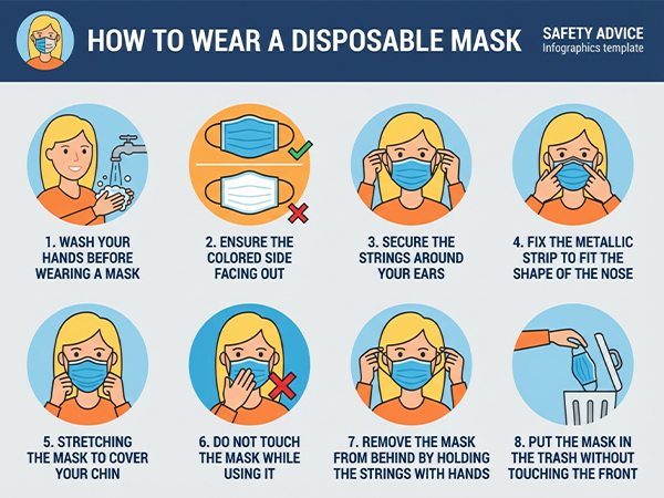 adjustable nose clip masks disposable, soft material,elastic ear loops disposable face mask adults