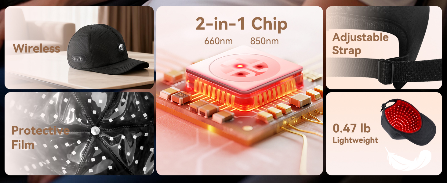 led red light cap