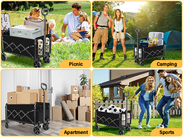 collapsible folding wagon, wagon foldable, collapsible storage wagons