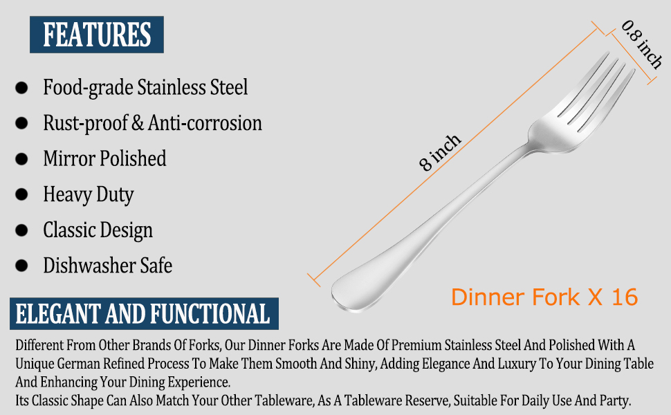 fork set size