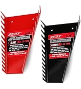 26-Pack Metal Wrench Organizer Set, Wall Mounted Wrench Storage Holder Trays Rack for Tool Box Dr...