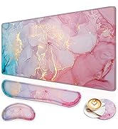 Canjoy Gaming Mouse Pad Set, 4-in-1 XXL Large Mouse Pad + Keyboard Wrist Rest Support+ Coaster, (...