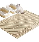 TRZZ XXL Extra Large Cat Litter Mat, Silicone Litter Box Mat for Floor, Waterproof &amp; Non-Slip, Ea...