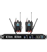 D Debra Audio PRO ER-202 UHF Dual Channel Wireless in Ear Monitor System with Monitoring Type for...