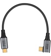 Poyiccot Right Angle USB C Cable 100W, 1 feet USB C to USB C Cable Short, USB C Short Cable 40Gbp...