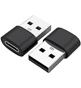 UV-CABLE USB C Female to USB Male Adapter 2-Pack, Type A to USBC Charger Cable Power Converter fo...