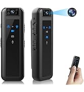 Bewinner Wearable Body Camera, Mini Video Recorder with Night Vision, 1080P 180° Rotatable Lens P...