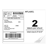 MFLABEL Half Sheet Labels with Self Adhesive, 8.5 x 11 Inches Packaging Labels , Address Labels, ...