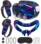 Silicone Cover Set Compatible with Oculus/Meta Quest 3, Touch Controller Grips Cover, VR Shell Co...