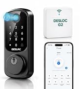 DESLOC WiFi Fingerprint Smart Lock with App Control and Keypad | Remote access, real-time notific...