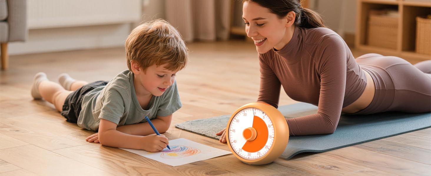 the noiseless shrinking colored disk helps kids visualize time passing