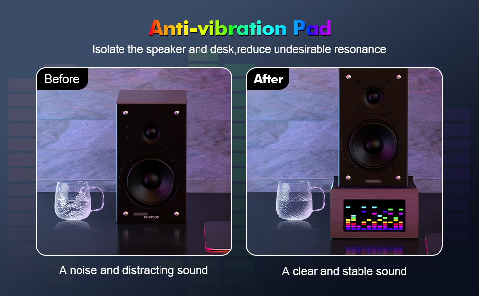 anti-damping desktop speaker stand,reduce the undesireable resonance