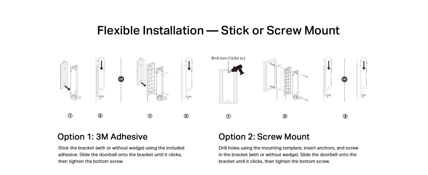 Flexible Installation - Stick or Screw Mount