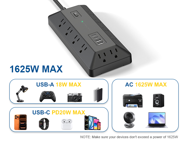 surge protector and power strip