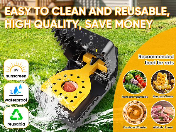 Reusable Mouse Trap, Easy to Clean and Waterproof, High Quality Rodent Catcher