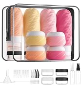 23 Pack TSA Approved Travel Bottles for Toiletries, Leak Proof Refillable Travel Size Containers ...