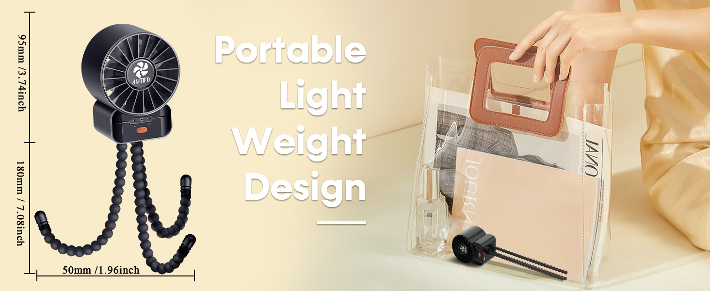 Portable baby fan outside