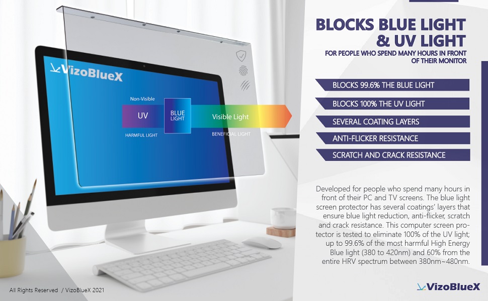 Block blue light and UV light