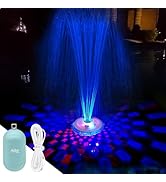 LanAqua Floating Pool Fountain with Underwater Light Show,Pool Water Fountains Pool Fountains wit...