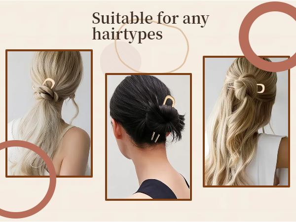gold hair pins