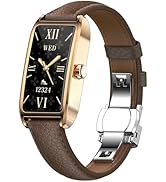 CNBRO Fitness Tracker for Women Ladies Fitness Watch Dressy Leather Strap Alloy Case Luxury Fashi...