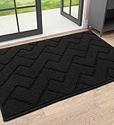 black indoor door mat