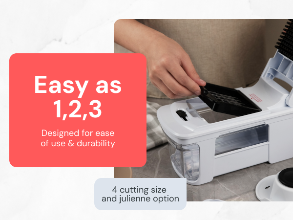 Fullstar 8 in 1 Chopper and Mandoline Slicer is easy to use and durable
